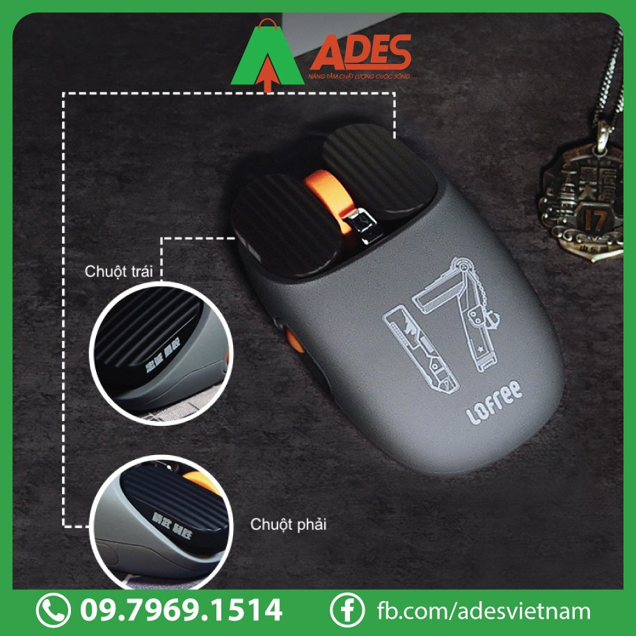 Chuot khong giay Lofree Gray Limited hien dai