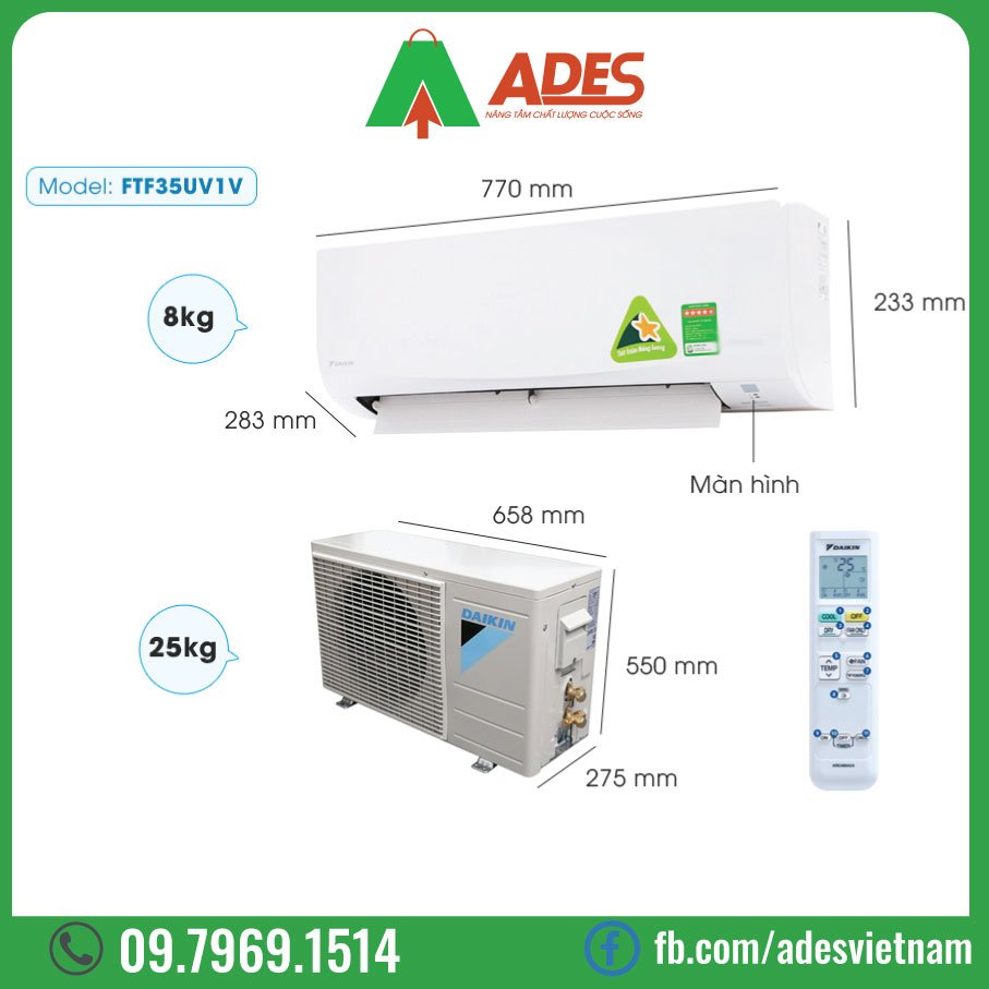 Dieu hoa Daikin FTF35UV1V - 1.5HP