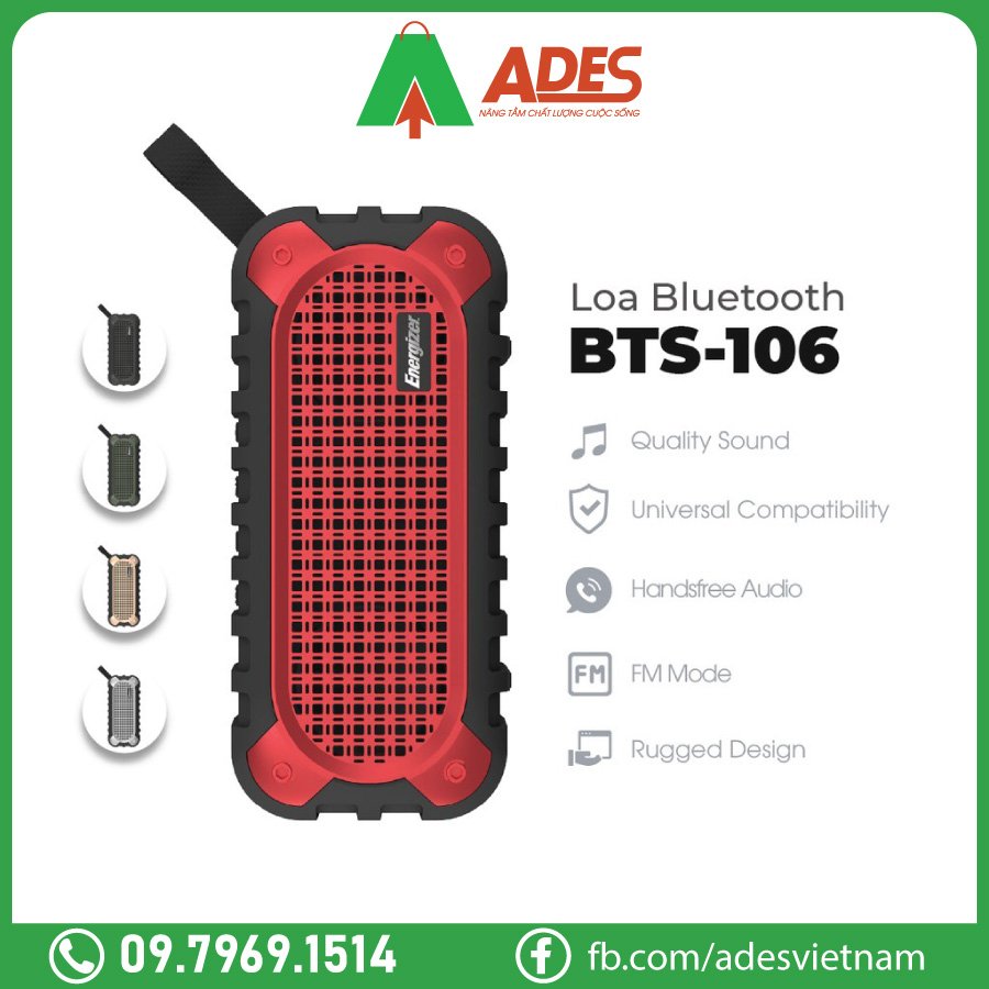 Loa Bluetooth Energizer BTS 106 Red