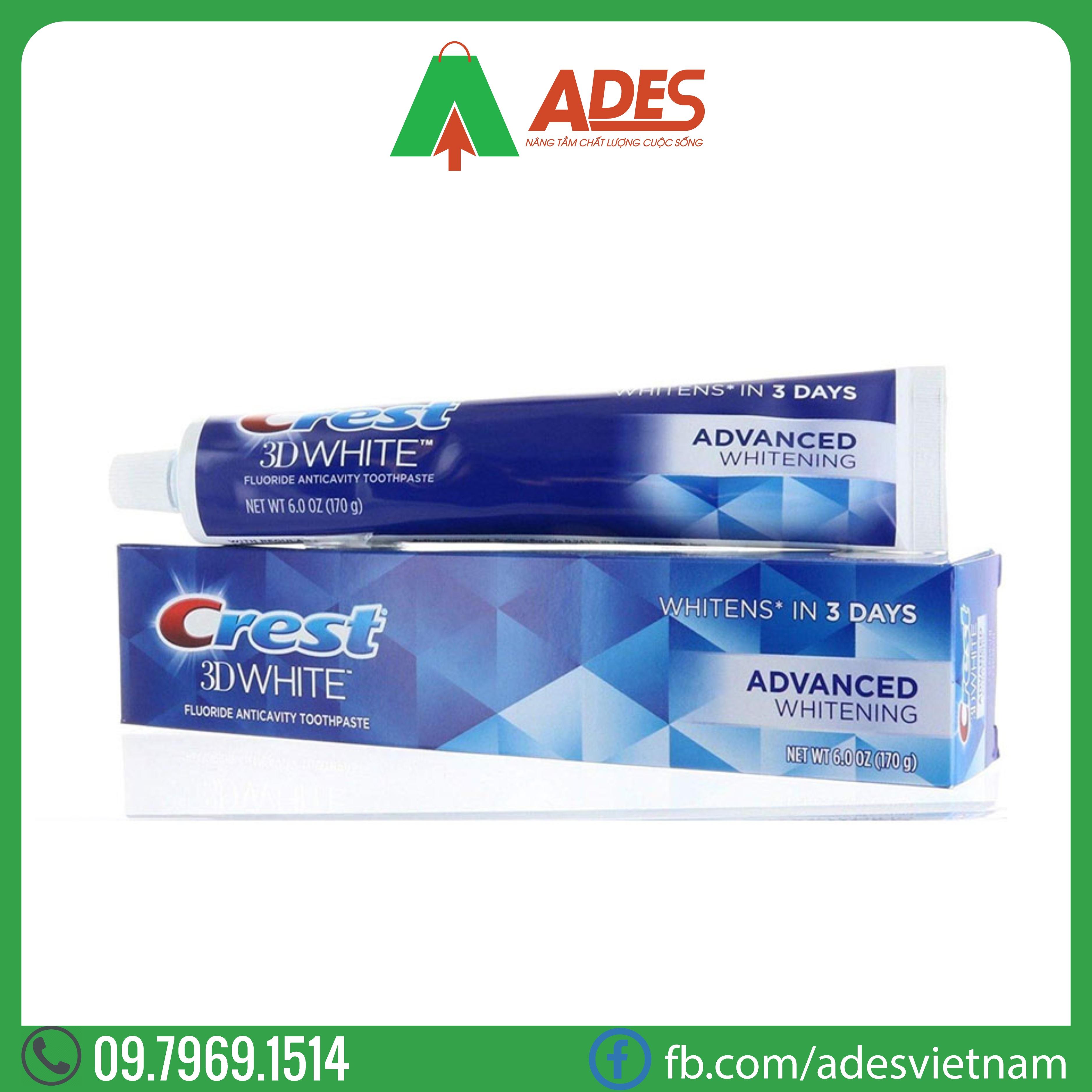 kem danh rang Crest 3D White Advanced Whitening