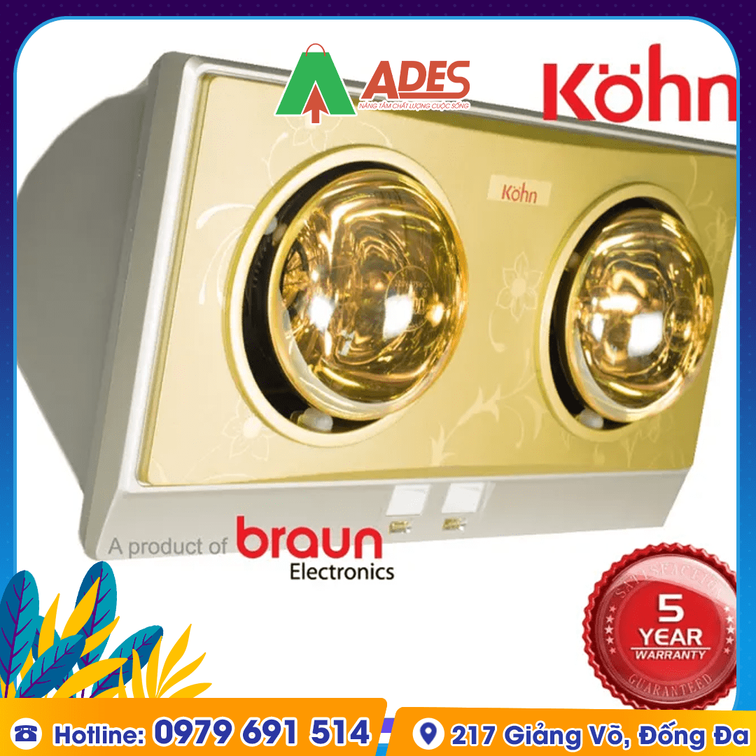 Den suoi nha tam Braun Kohn KP02G