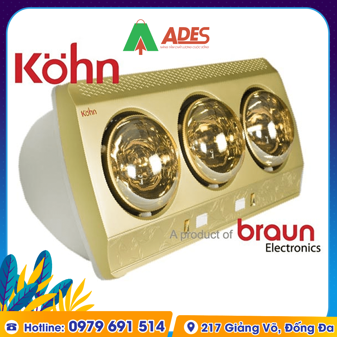 Den suoi nha tam Braun Kohn KP03G