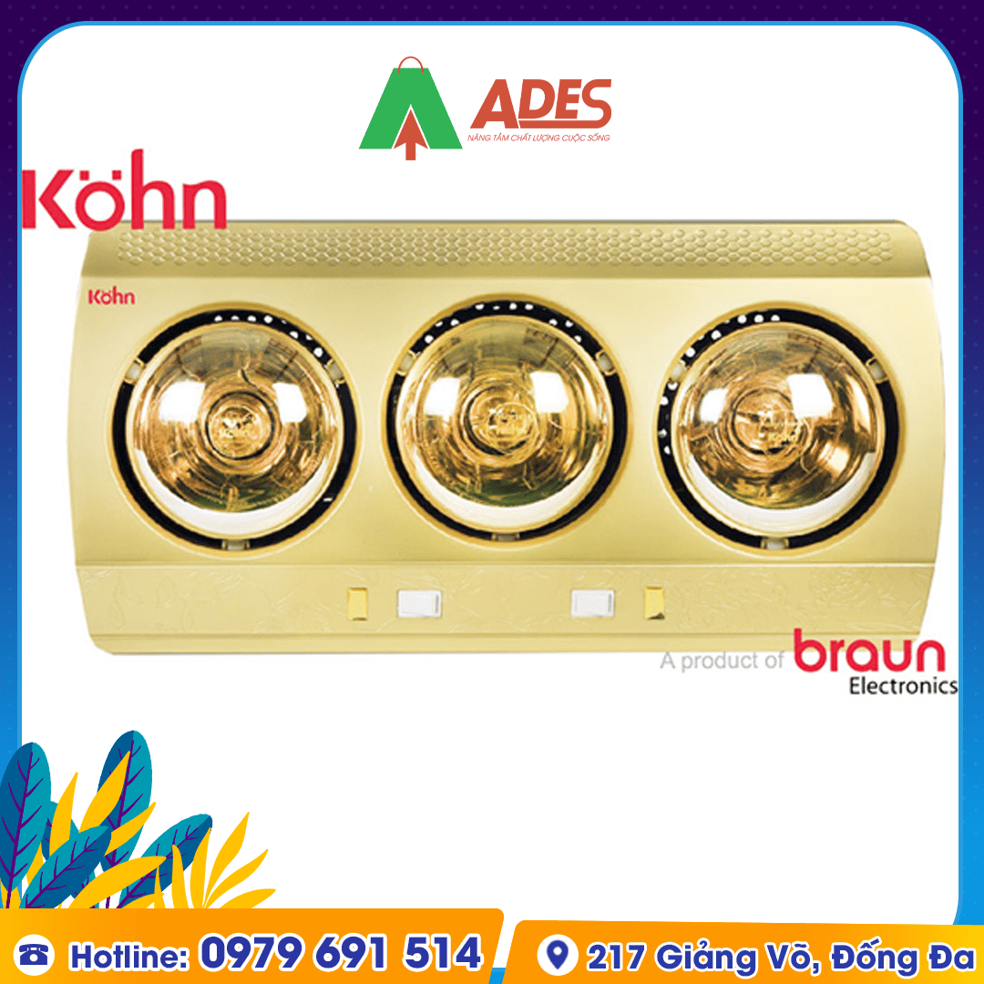 Den suoi nha tam Braun Kohn KP03G