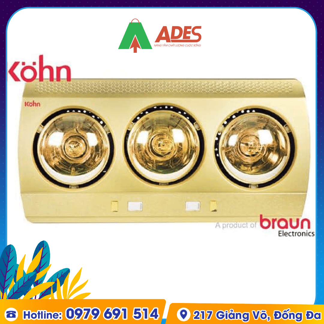 Den suoi nha tam Braun Kohn KP03G