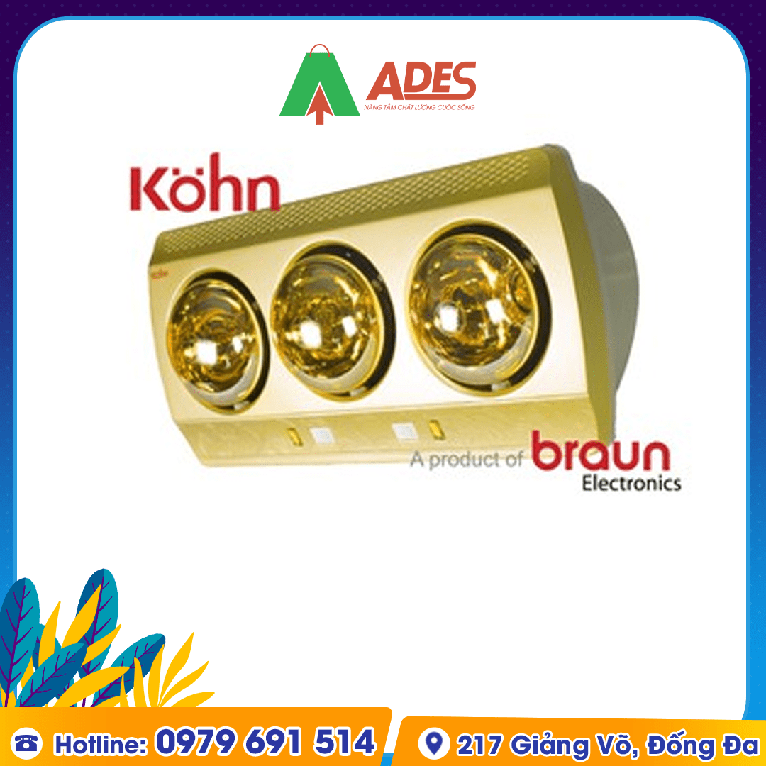 Den suoi nha tam Braun Kohn KP03G