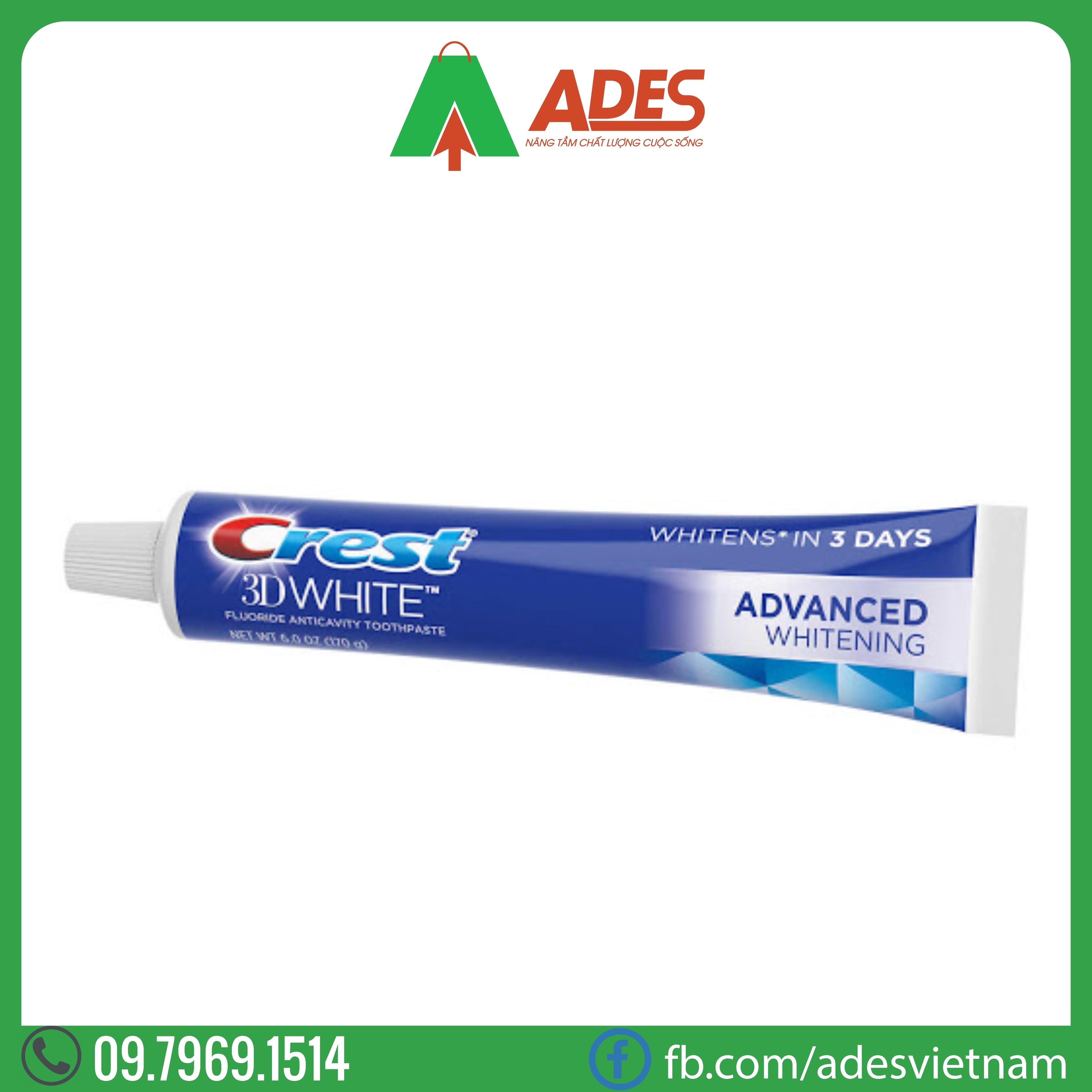 kem danh rang Crest 3D White Advanced Whitening