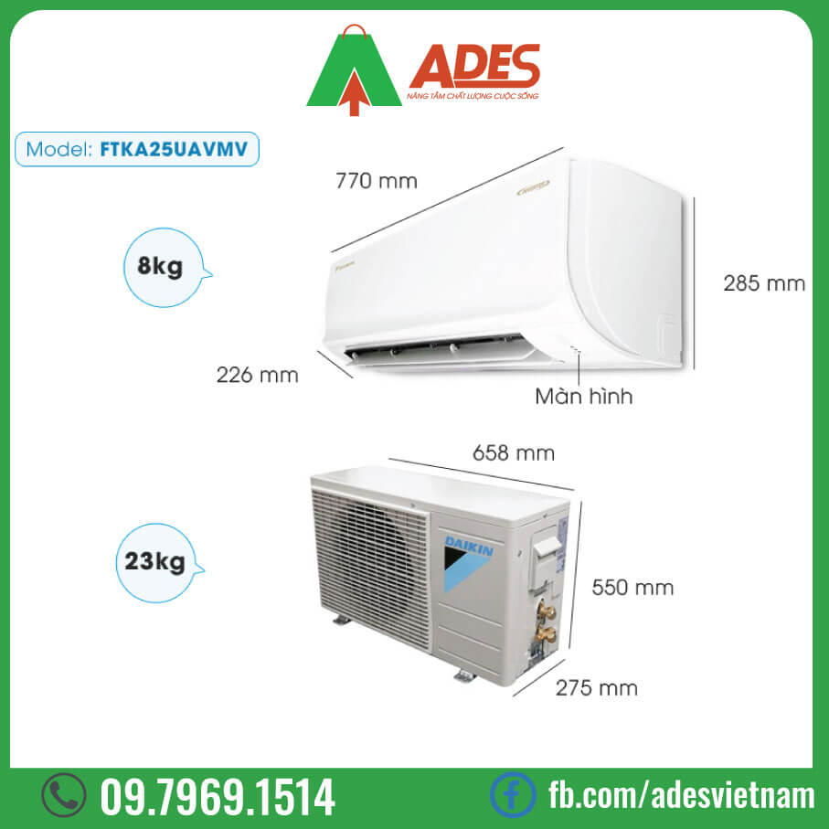 Dieu hoa Daikin Inverter FTKA25UAVMV