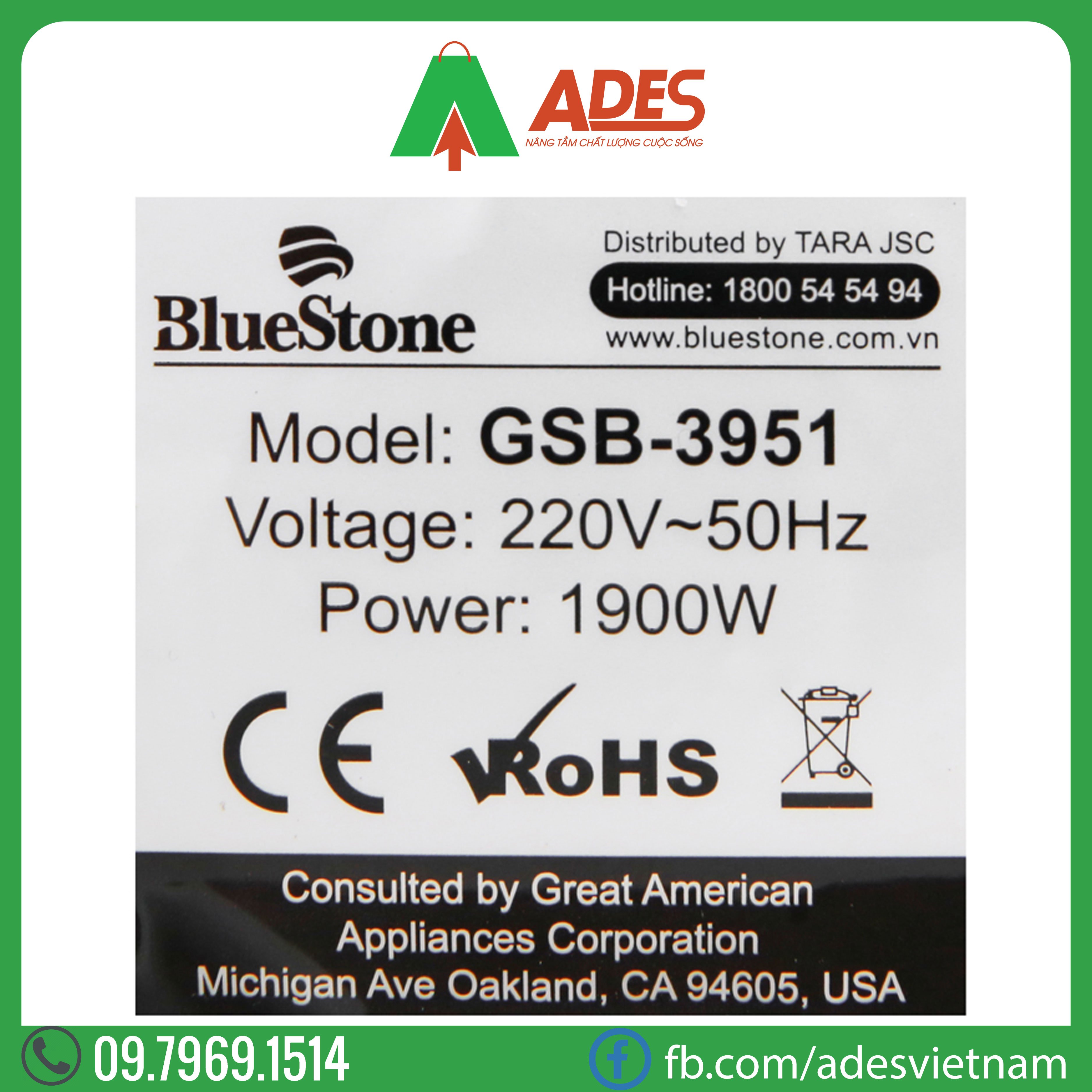 ban la hoi nuoc dung Bluestone GSB-3951