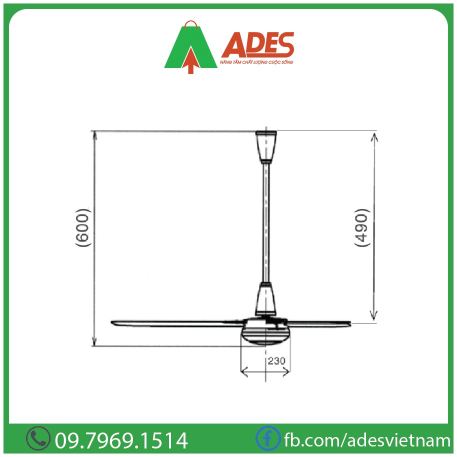 quat tran 3 canh Mitsubishi Electric C60-GY