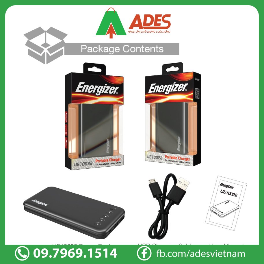 Energizer 10,000mAh 3.7V Li-Polymer UE10022 black tron bo