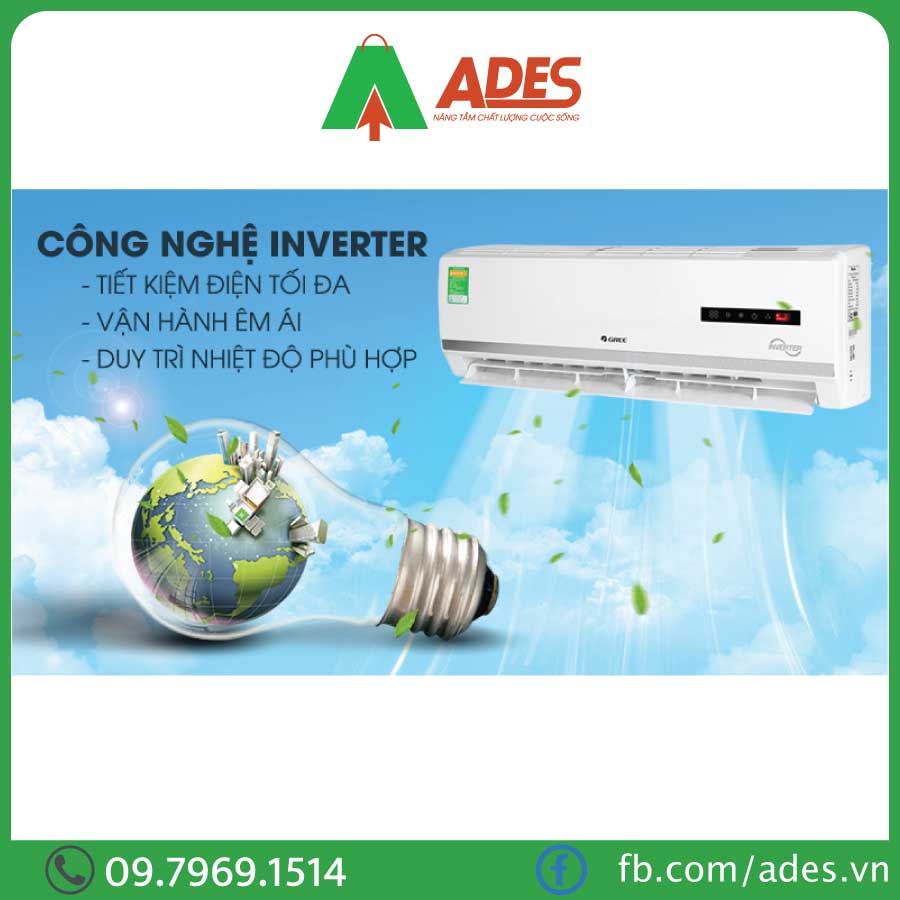 dieu hoa hai chieu Gree Inverter 1.5HP GWH12WA-K3D9B7I 