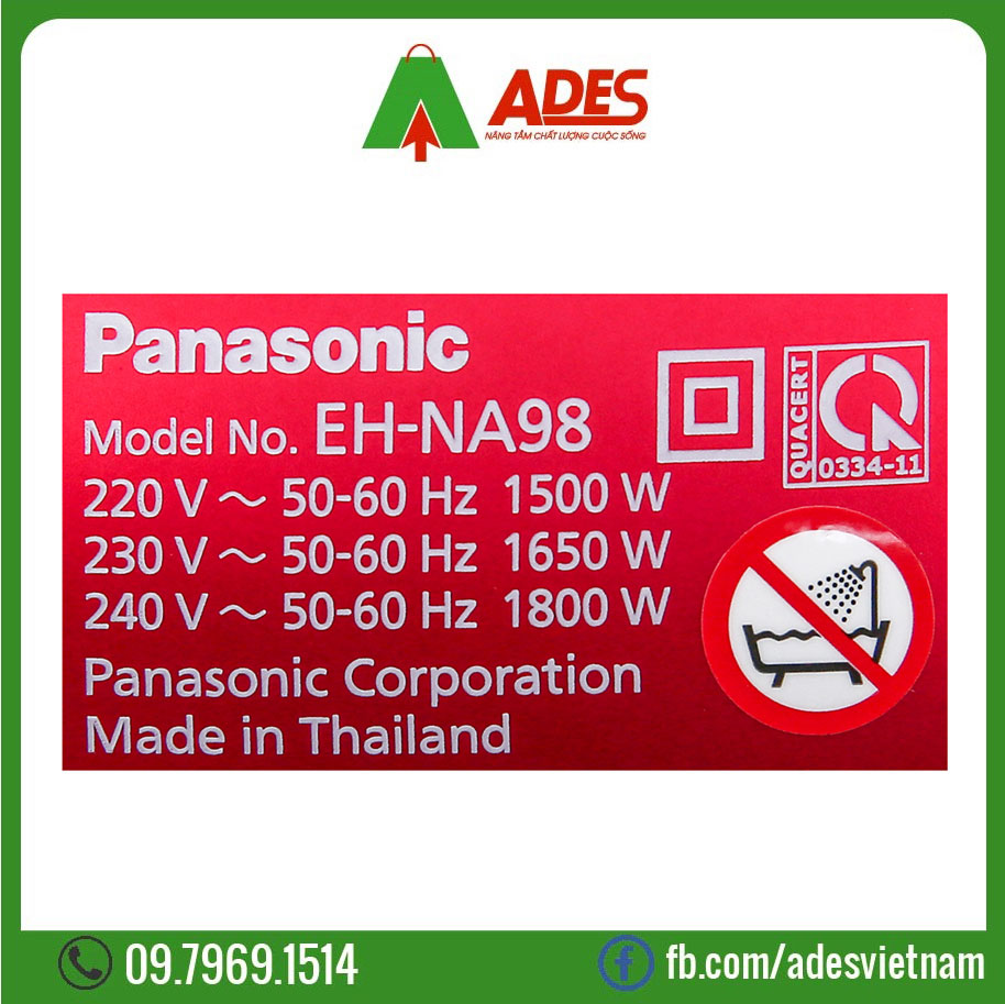 may say toc Panasonic EH-NA98RP645