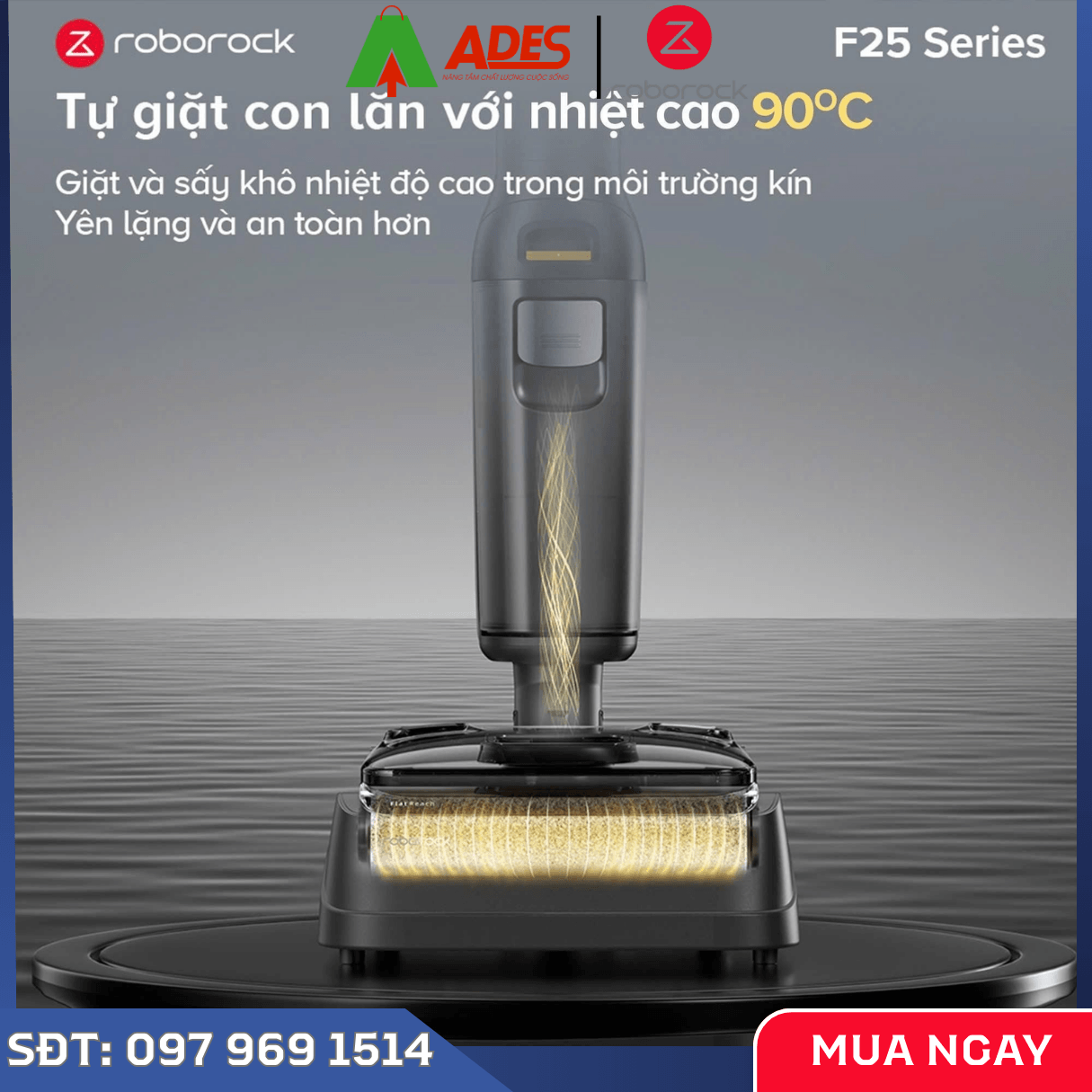 Máy Hút Bụi Cầm Tay Roborock F25 lực hút mạnh 20.000 Pa