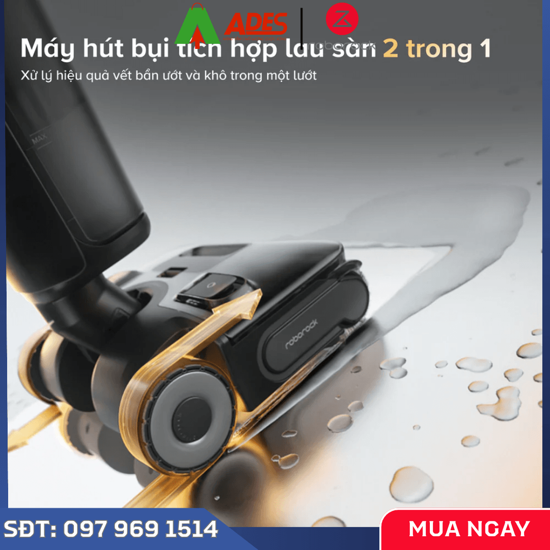 Máy hút bụi lau nhà cầm tay Roborock F25 ACE Combo (5-in-1) lực hút 20.000 Pa