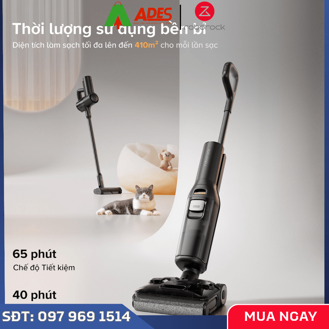 Máy hút bụi lau nhà cầm tay Roborock F25 ACE Combo (5-in-1) lực hút 20.000 Pa