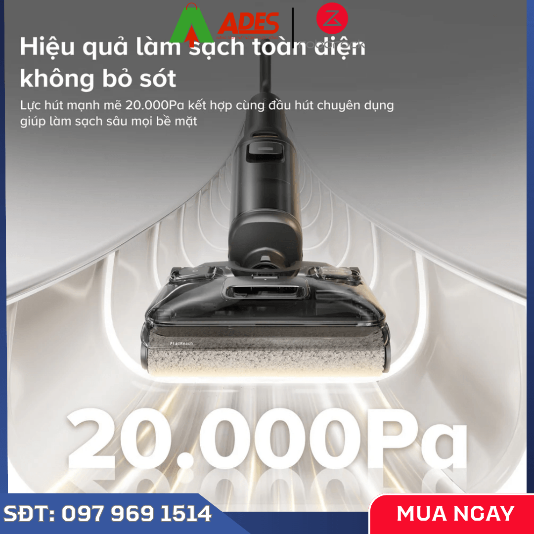 Máy hút bụi lau nhà cầm tay Roborock F25 ACE Combo (5-in-1) lực hút 20.000 Pa