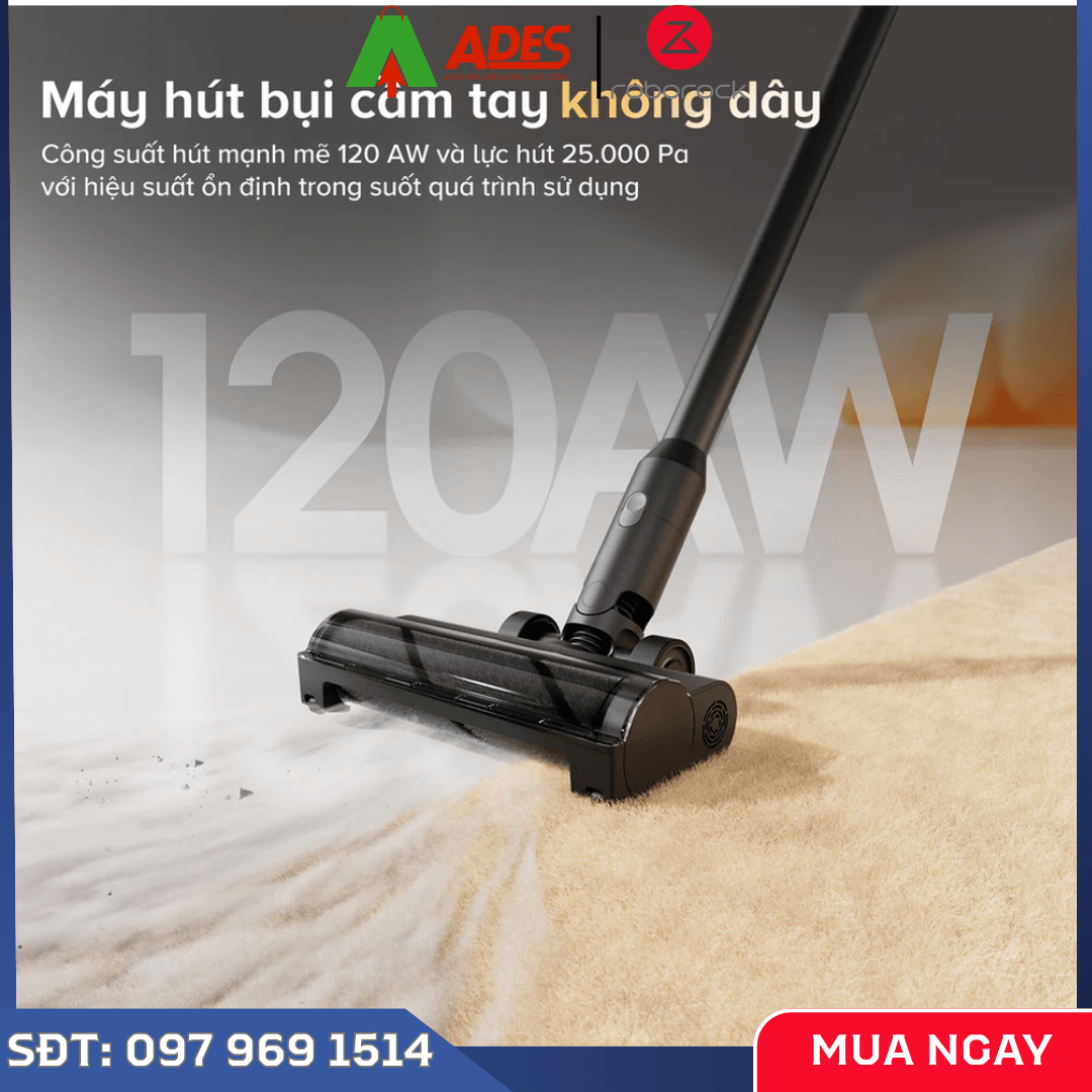 Máy hút bụi lau nhà cầm tay Roborock F25 ACE Combo (5-in-1) lực hút 20.000 Pa
