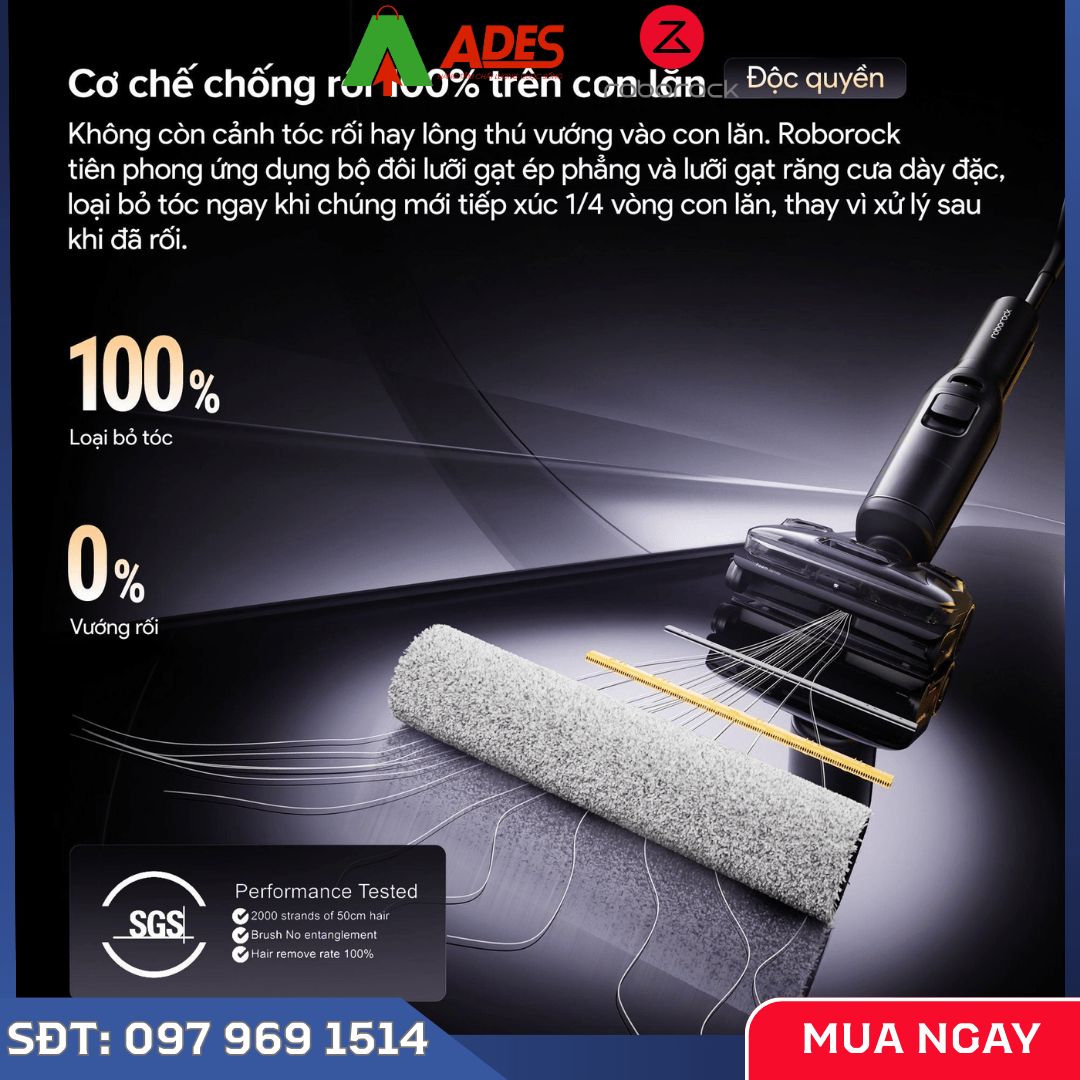 Máy hút bụi lau nhà cầm tay Roborock F25 ACE Pro lực hút 25.000 Pa