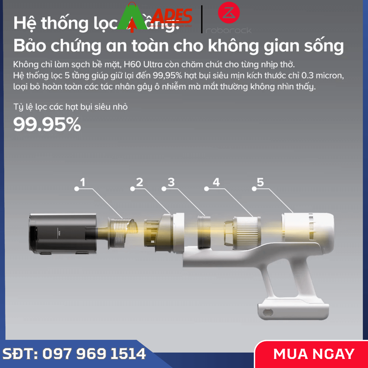 Máy Hút Bụi Cầm Tay Không Dây Roborock H60