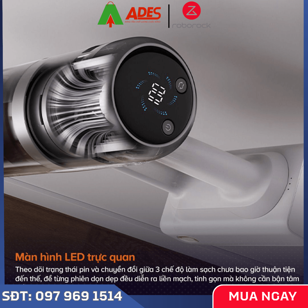 Máy Hút Bụi Cầm Tay Không Dây Roborock H60 Hub Pro