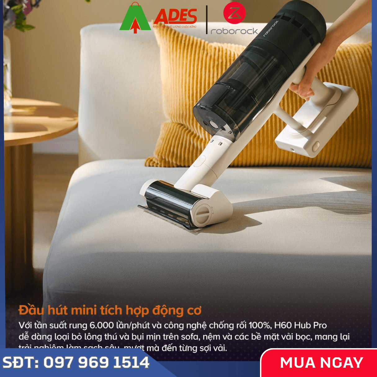 Máy Hút Bụi Cầm Tay Không Dây Roborock H60 Hub Pro