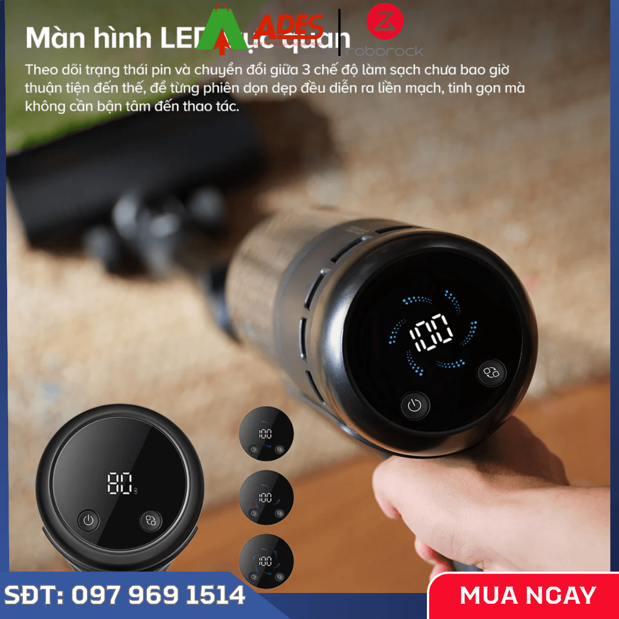 Máy Hút Bụi Cầm Tay Không Dây Roborock H60 Ultra