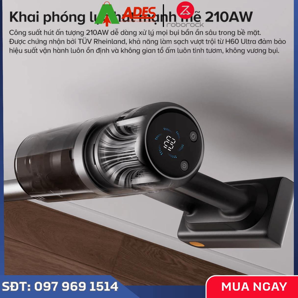 Máy Hút Bụi Cầm Tay Không Dây Roborock H60 Ultra