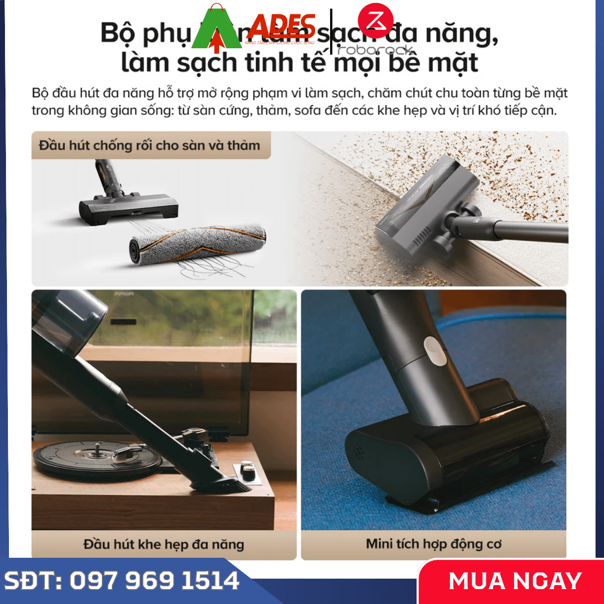 Máy Hút Bụi Cầm Tay Không Dây Roborock H60 Ultra