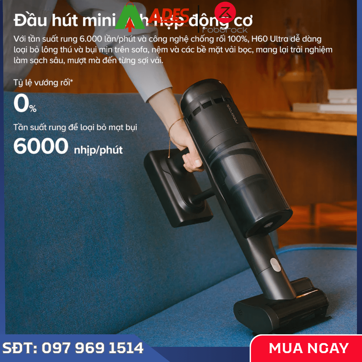 Máy Hút Bụi Cầm Tay Không Dây Roborock H60 Ultra