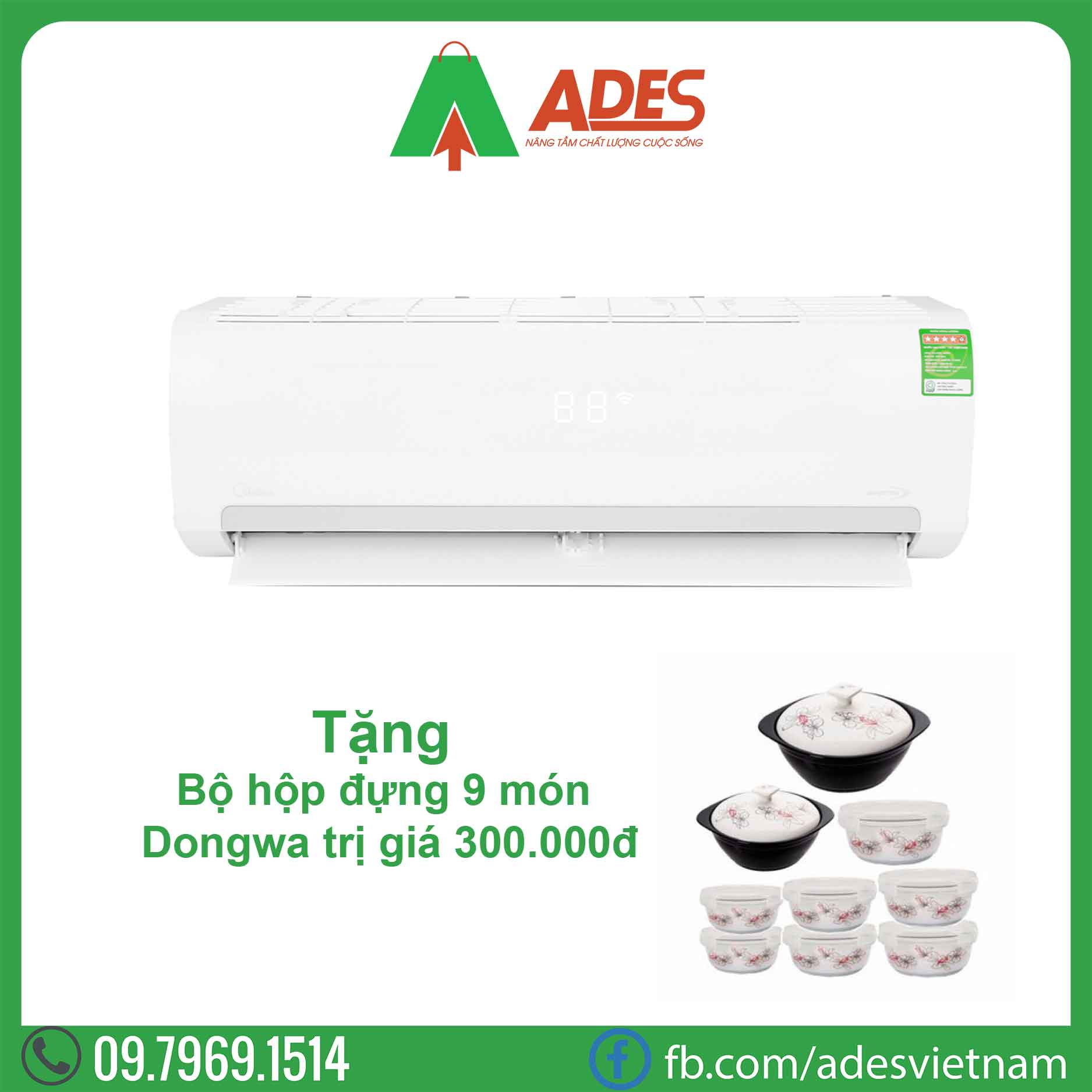 Dieu hoa 1 chieu Inverter Midea MSMAIII-10CRDN1