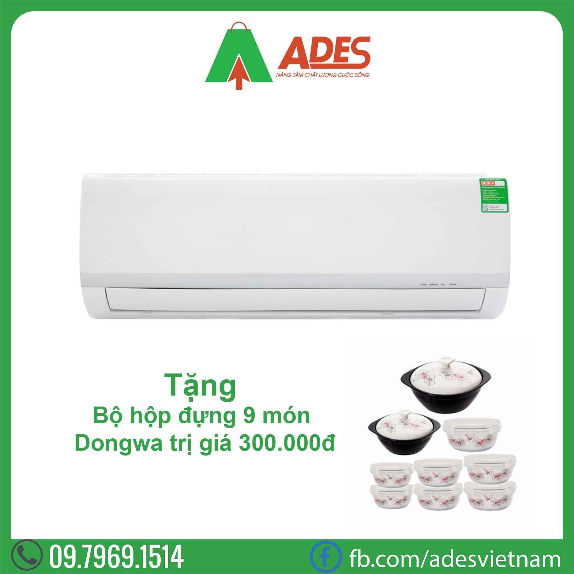 Dieu hoa 1 chieu Midea 12000BTU MSAFB-13CRN8