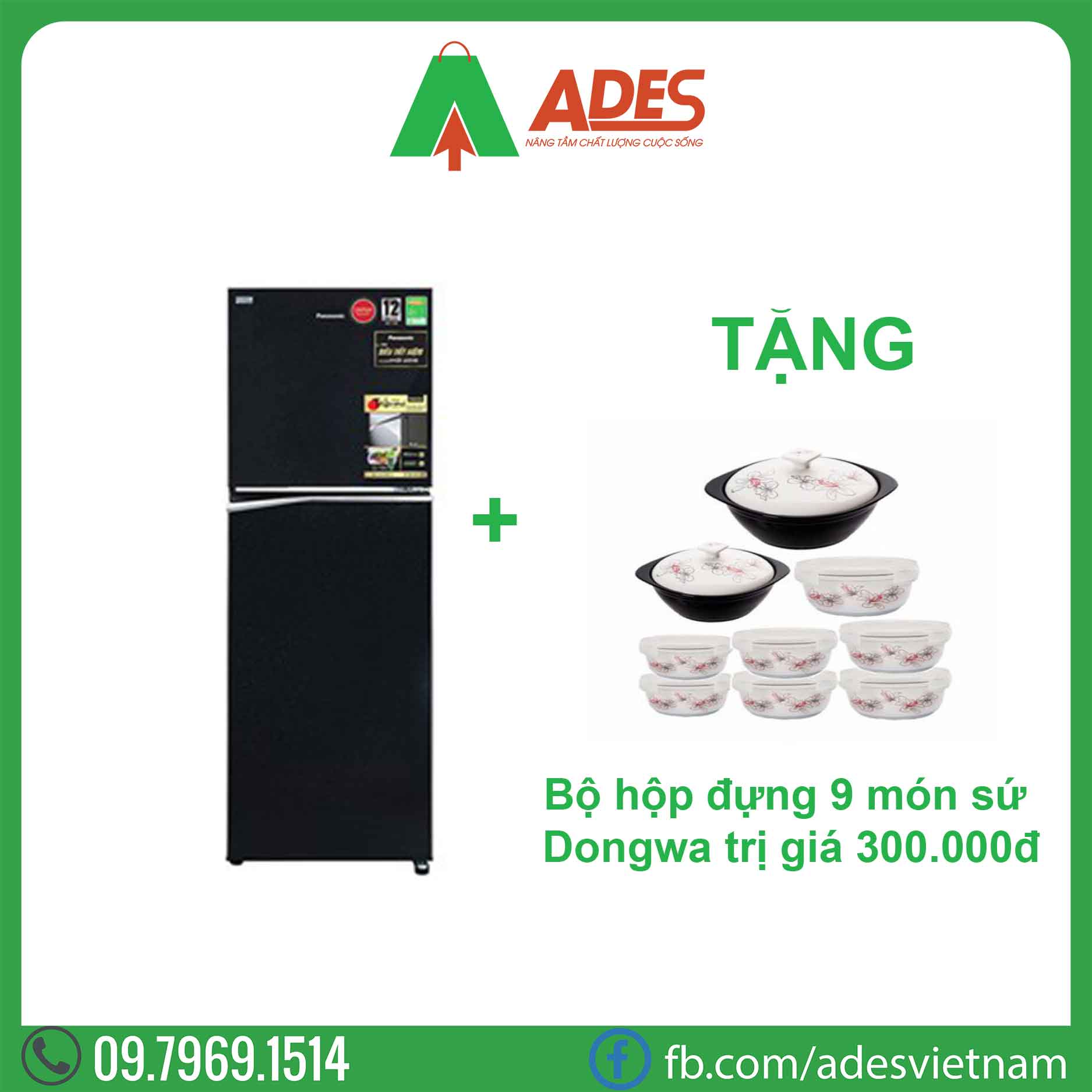 tu lanh Panasonic Inverter NR-BL340PKVN