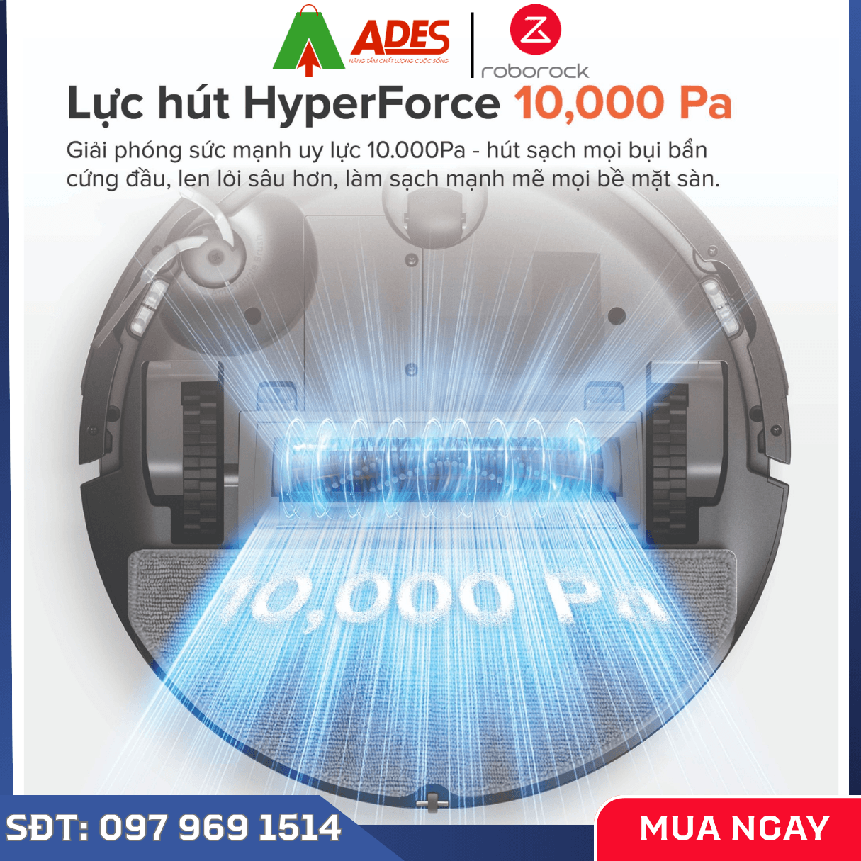 Robot Hút Bụi Lau Nhà Roborock Q10 PF