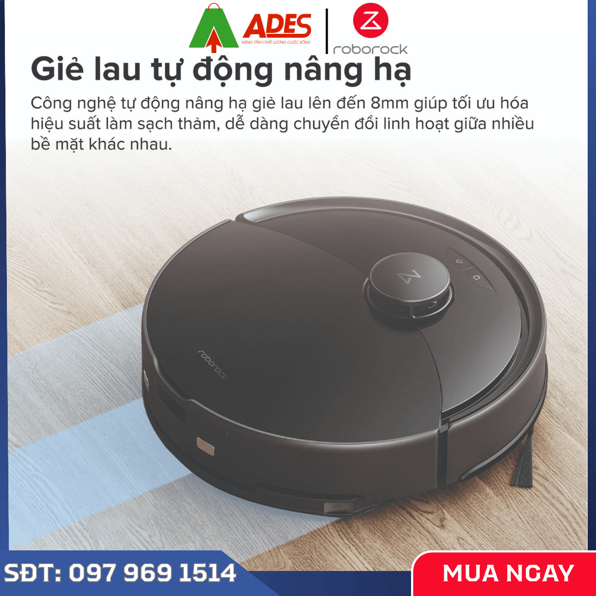 Robot Hút Bụi Lau Nhà Roborock Q10 PF