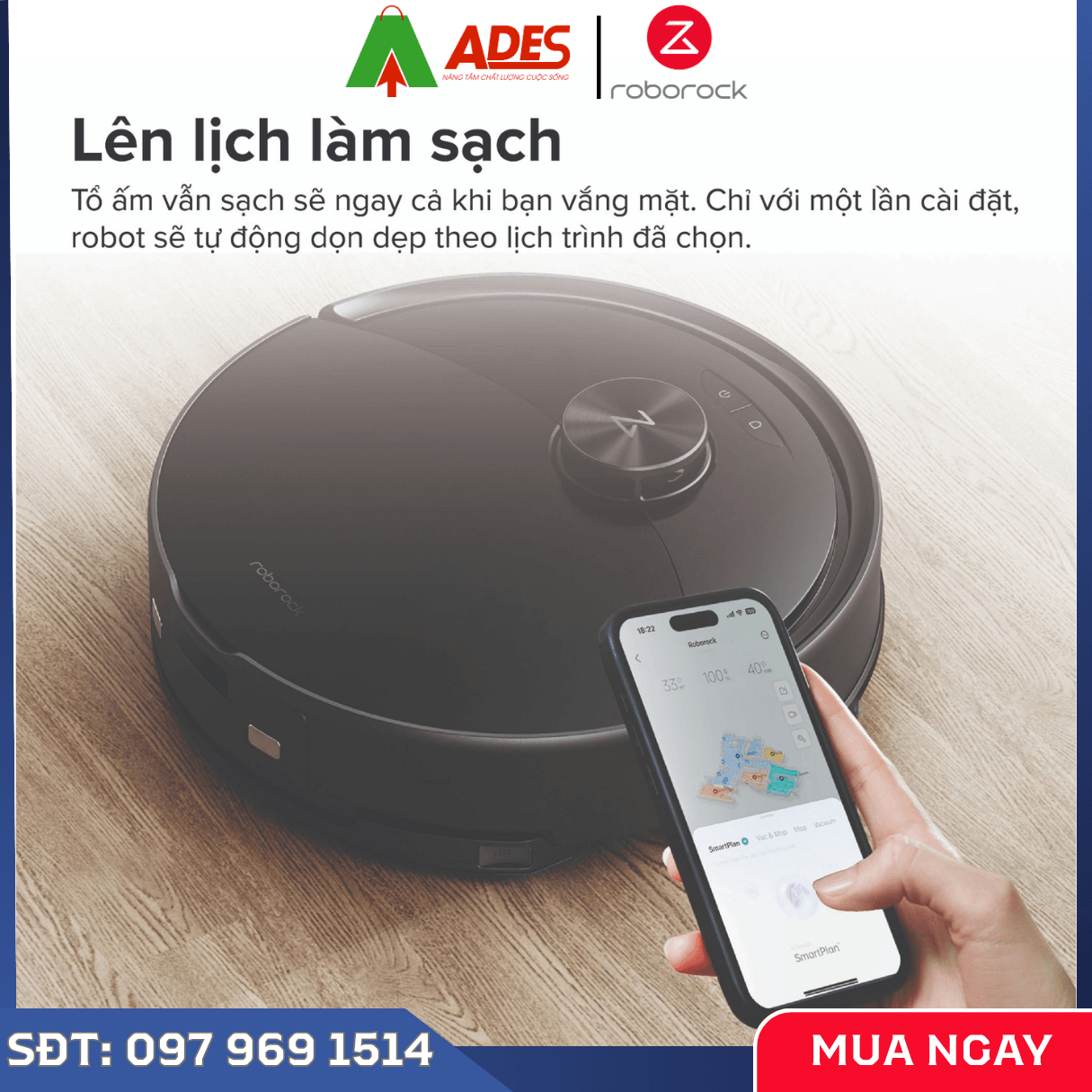 Robot Hút Bụi Lau Nhà Roborock Q10 PF