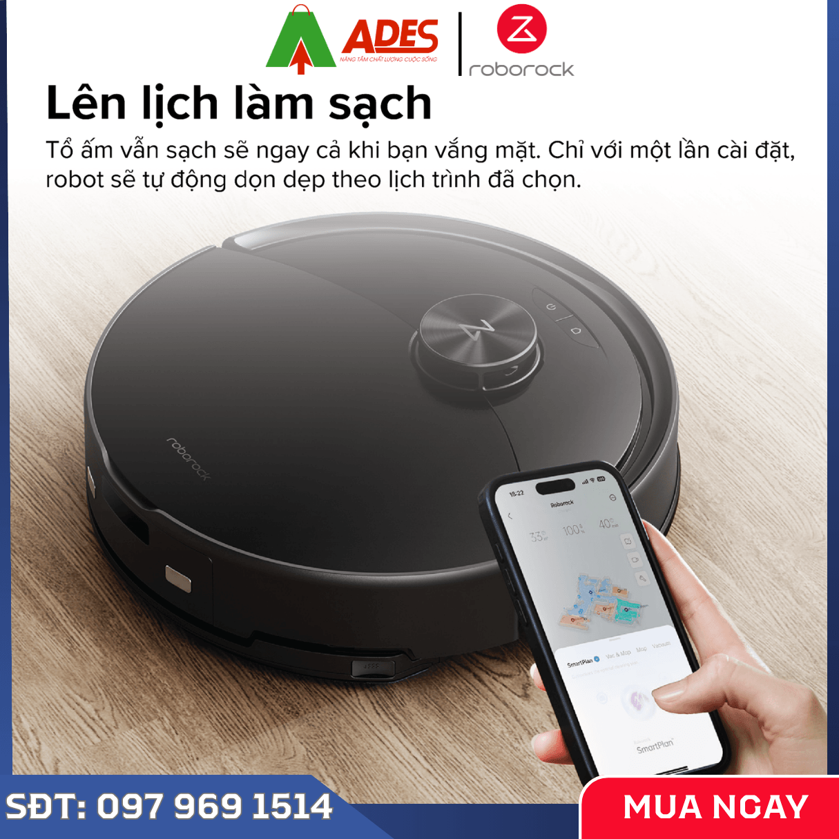 Robot Hút Bụi Lau Nhà Roborock Q10 VF