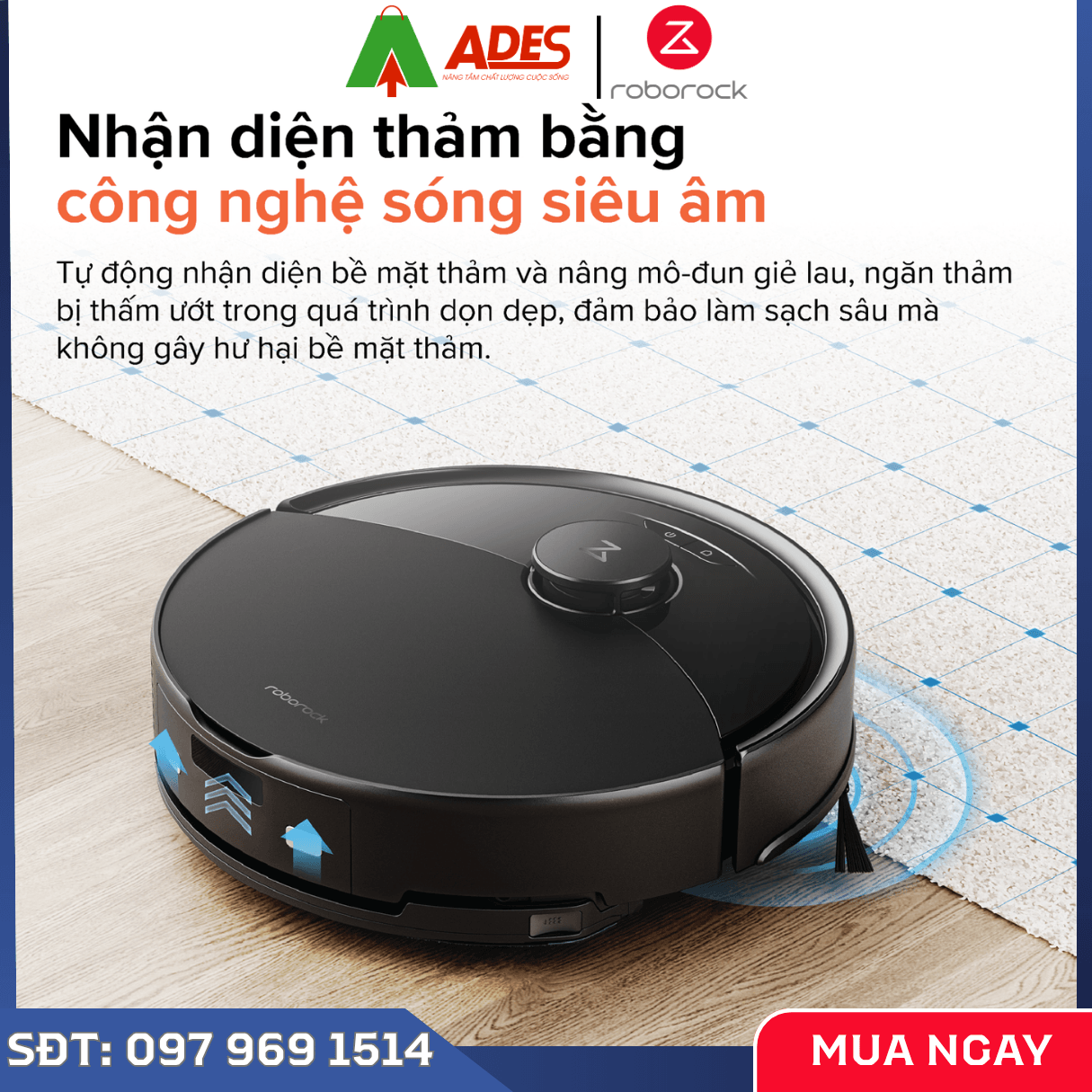 Robot Hút Bụi Lau Nhà Roborock Q10 VF+