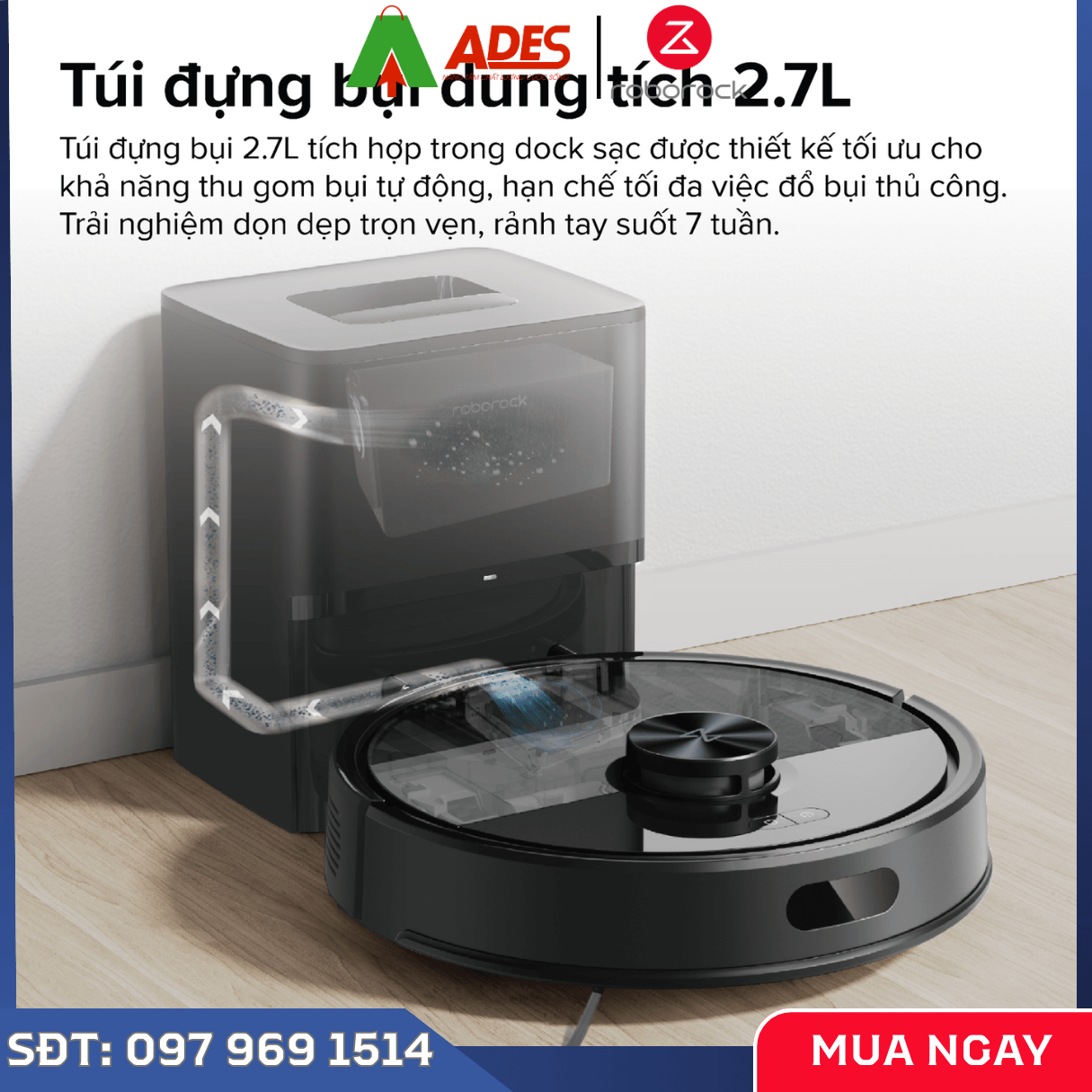 Robot Hút Bụi Lau Nhà Roborock Q7 TF+