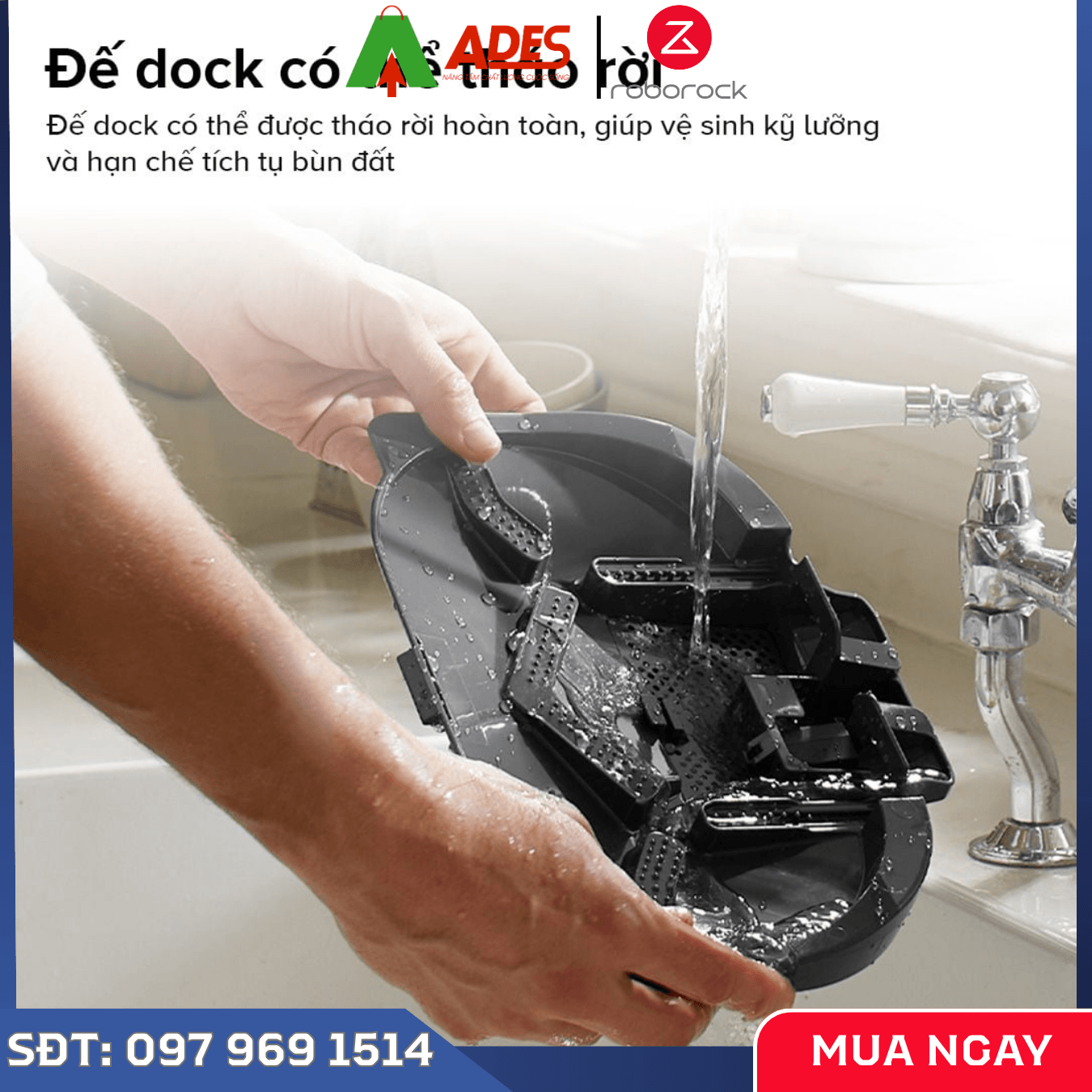 Robot hút bụi Roborock QR 798 lực hút mạnh, lau nhà sạch, tránh vật cản thông minh