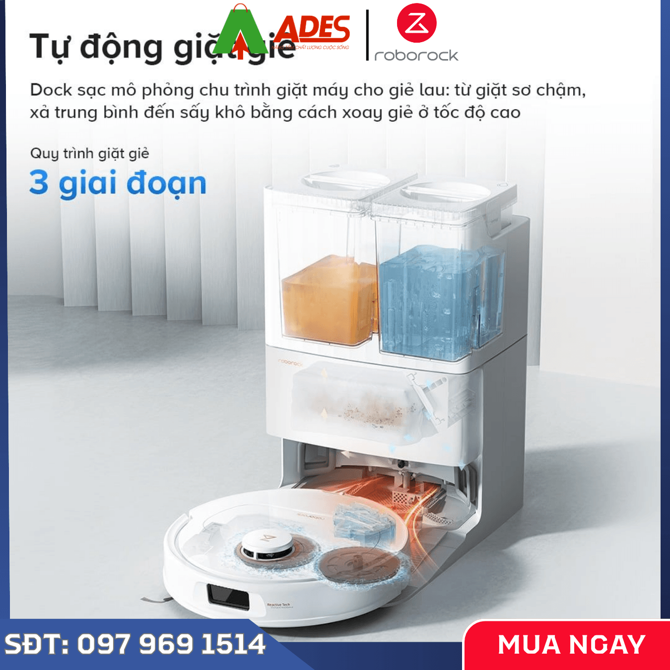 Robot Hút Bụi Lau Nhà Roborock Qrevo 5AE