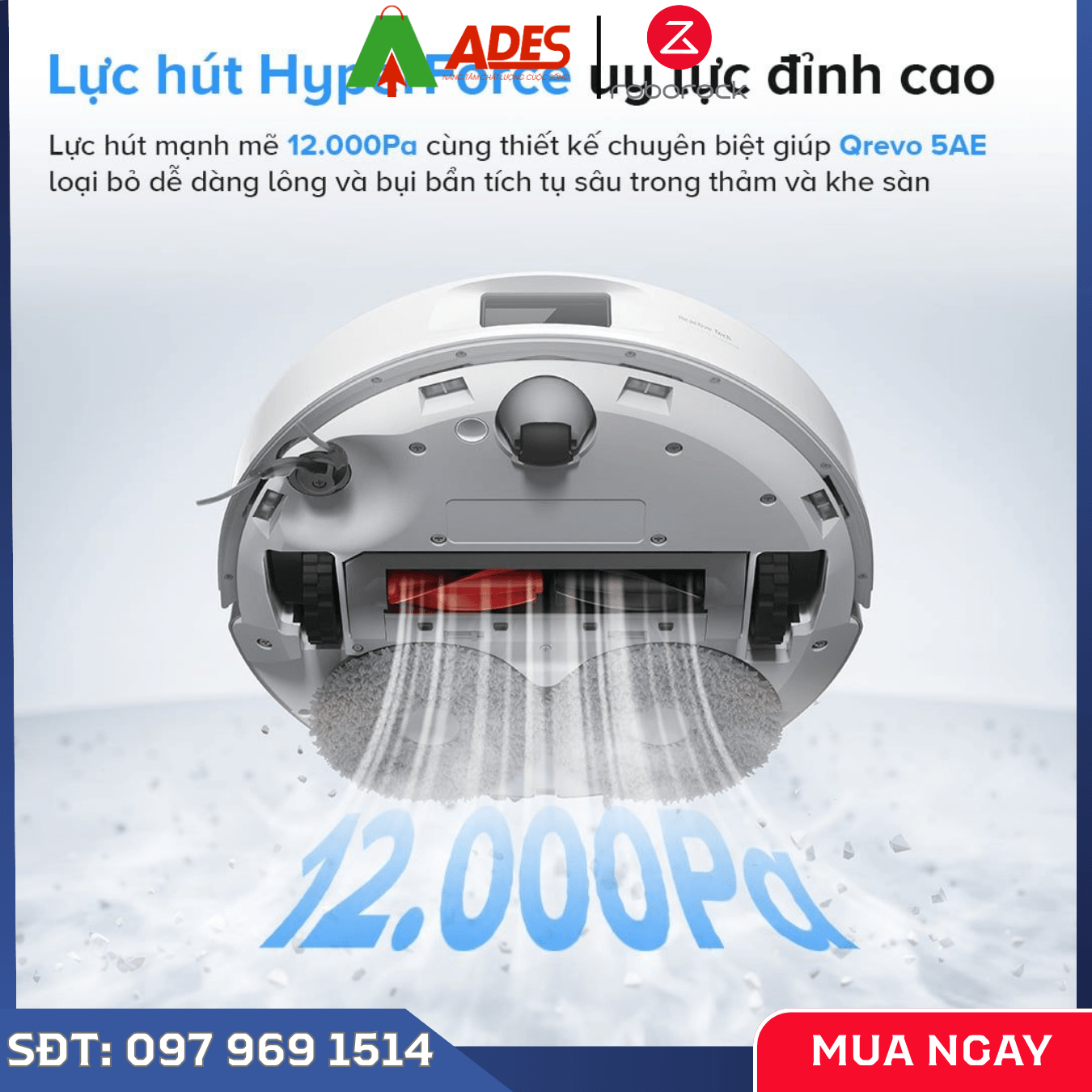 Robot Hút Bụi Lau Nhà Roborock Qrevo 5AE