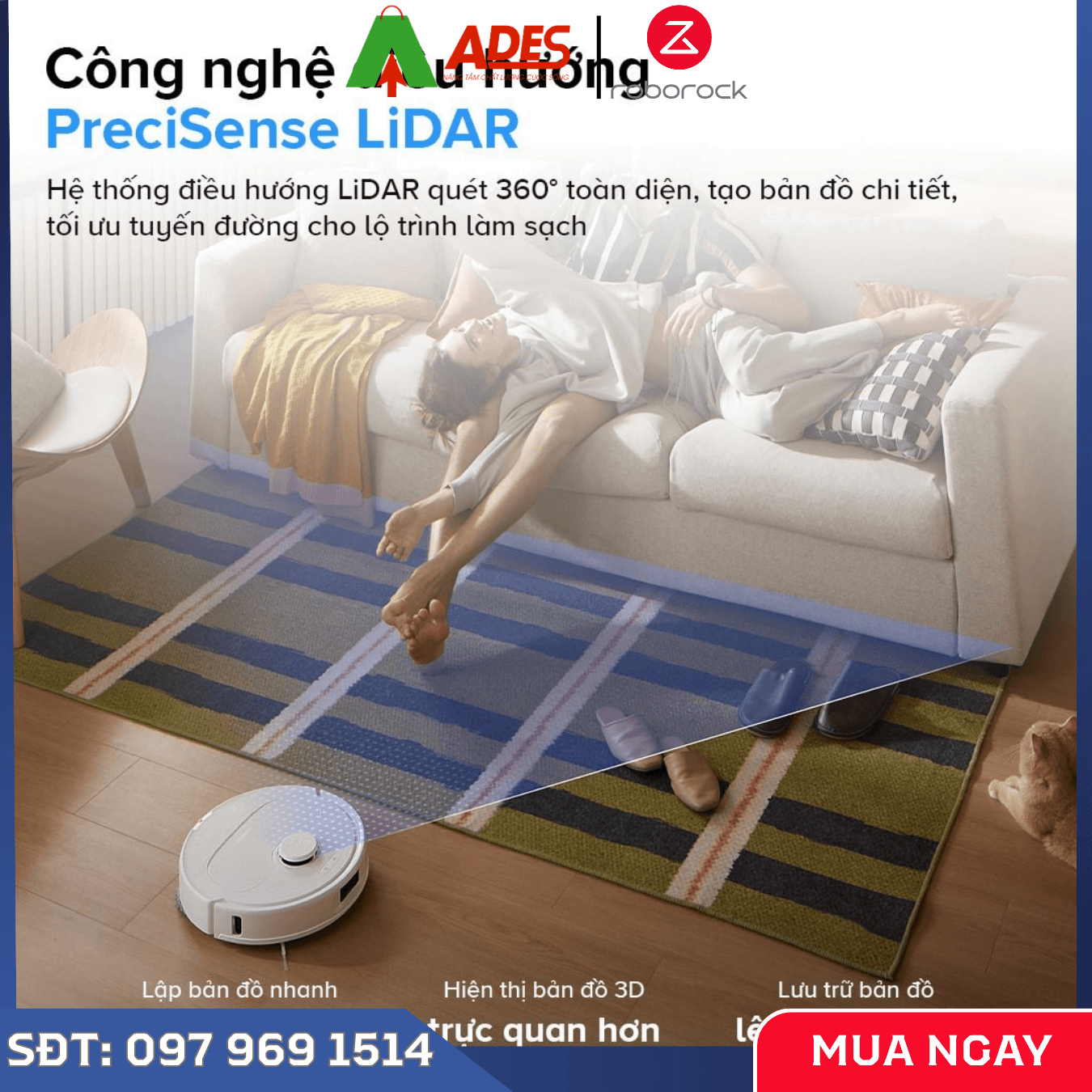 Robot Hút Bụi Lau Nhà Roborock Qrevo 5AE