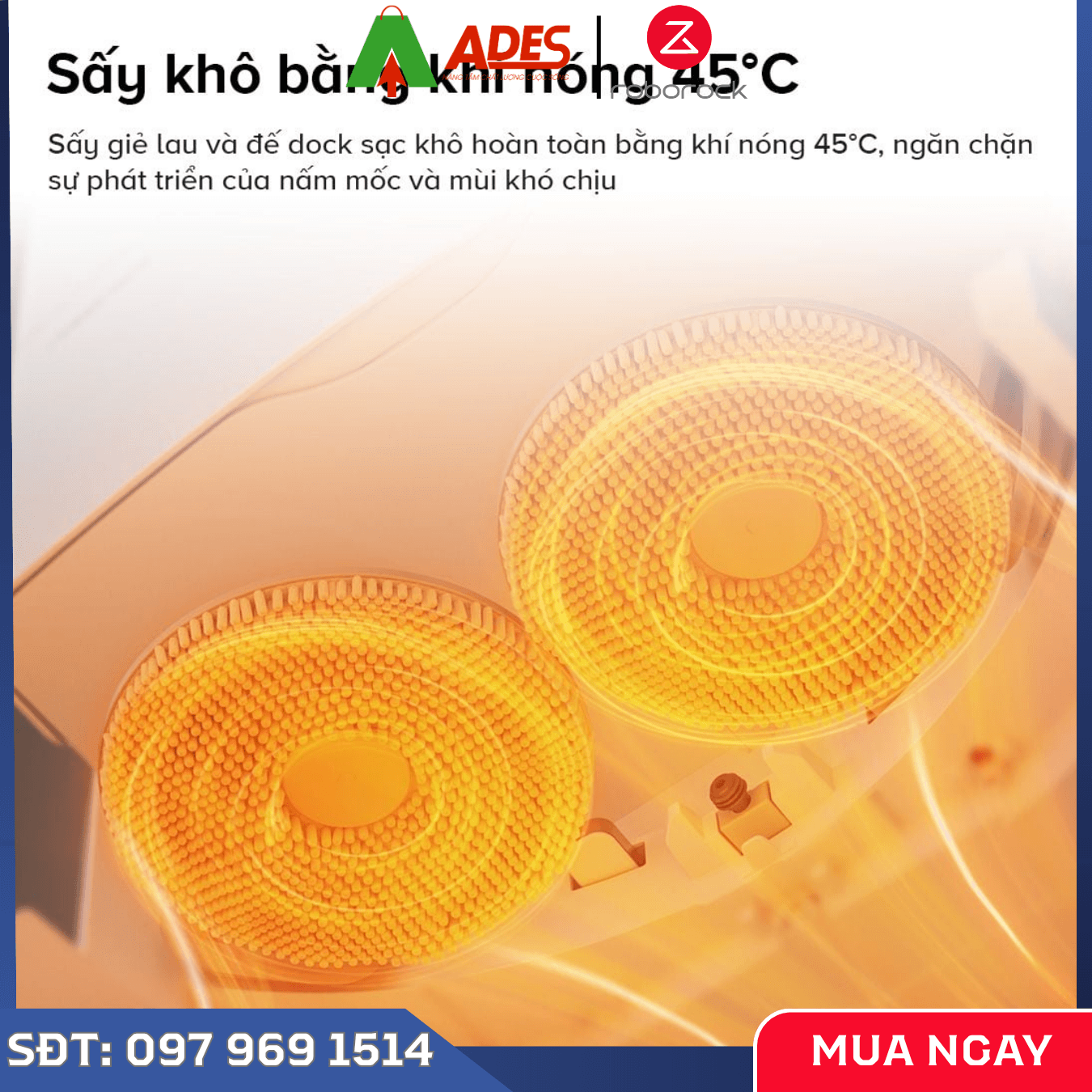 Công nghệ lau xoay kép và tự động nâng giẻ