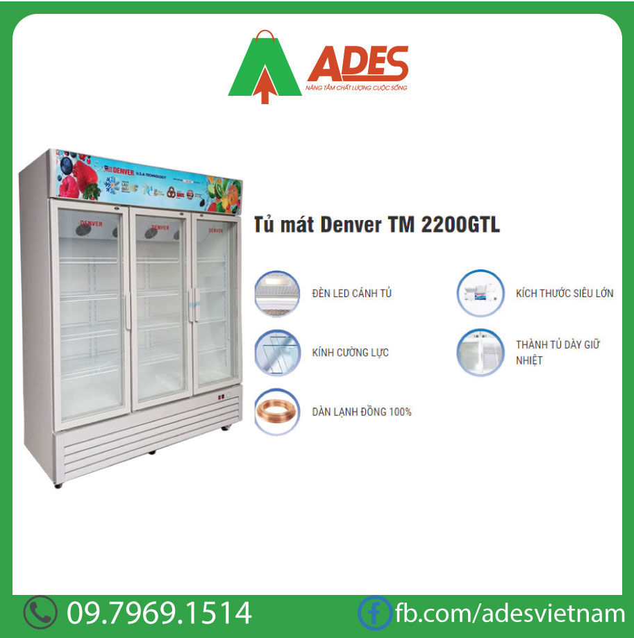 Tu mat 3 canh Denver TM 2200GTL