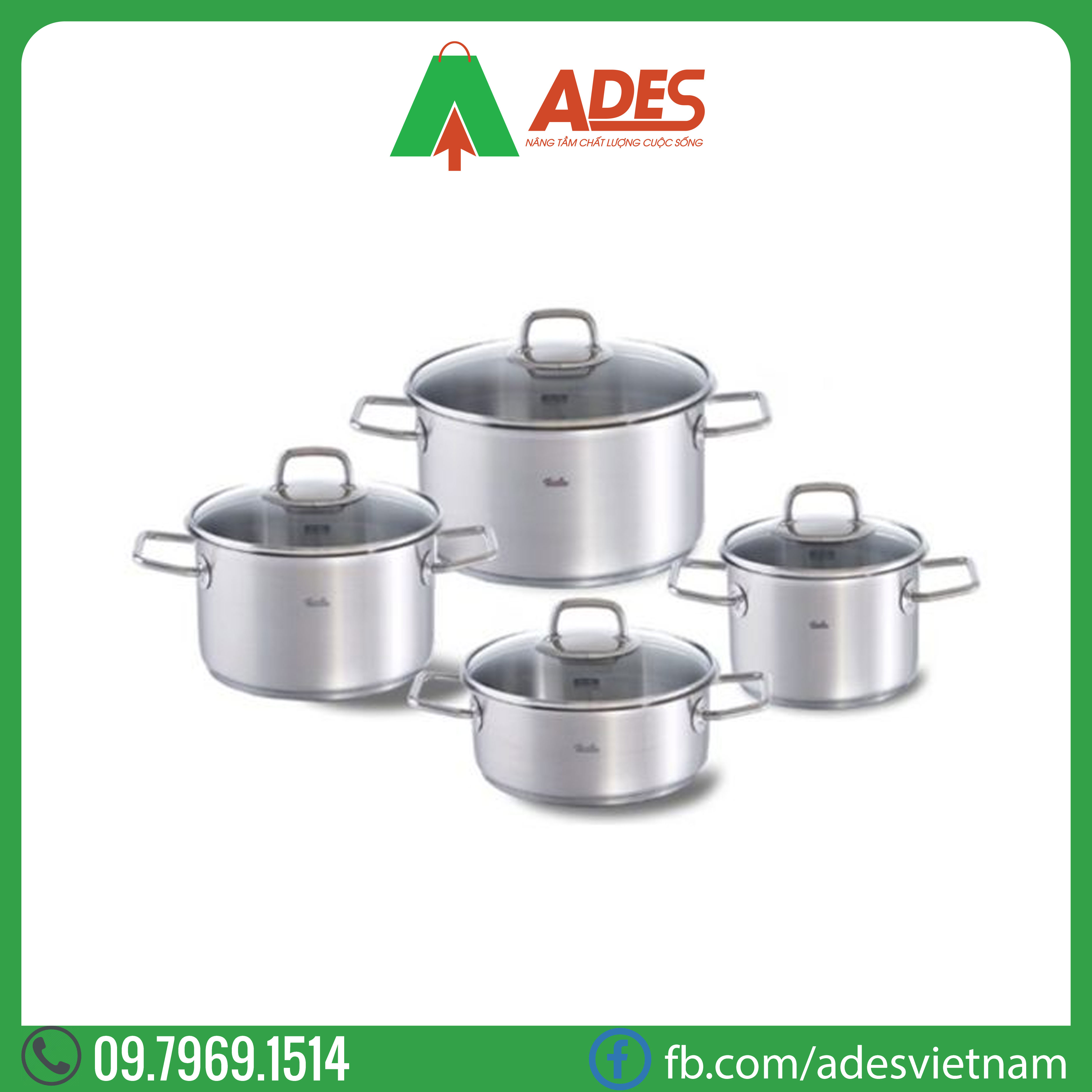 Bo noi Fissler Viseo 4 mon | Dien may Ades