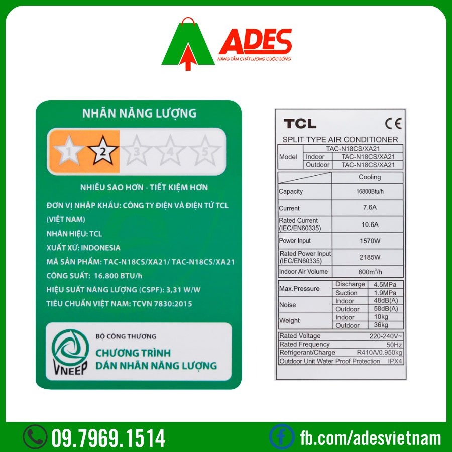 Dieu hoa TCL TAC-N18CS/XA21 18000BTU