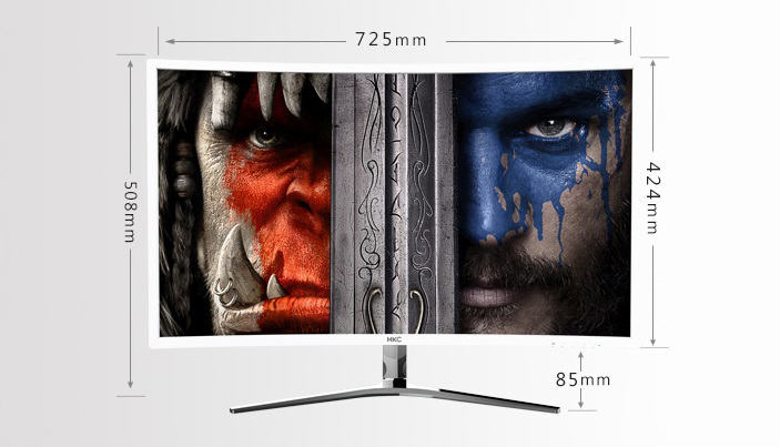 Màn Hình Led HKC C320 Plus Cong 32 Inch FullHD (1920x1200) Trắng 10