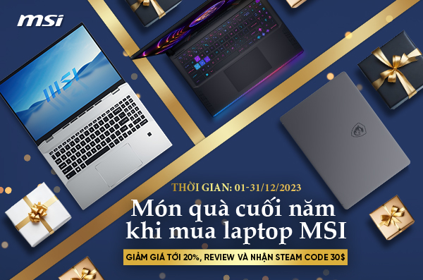 REVIEW LAPTOP GAMING MSI, NHẬN STEAM CODE 30$