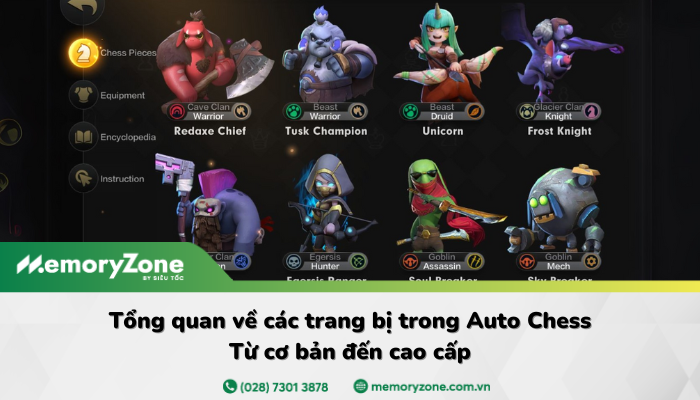 các trang bị trong Auto Chess 