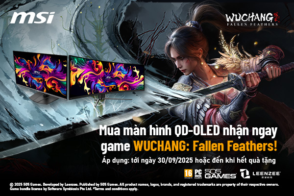 MUA MÀN HÌNH MSI QD-OLED – NHẬN NGAY GAME WUCHANG: Fallen Feathers!
